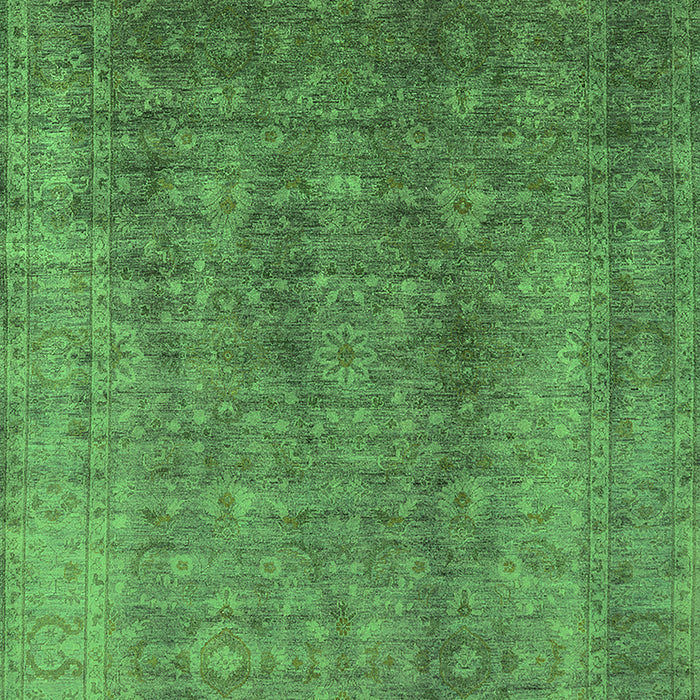 Machine Washable Oriental Green Industrial Area Rugs, wshurb1562grn