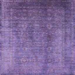 Square Mid-Century Modern Bright Purple Oriental Rug, urb1562