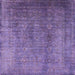 Square Machine Washable Industrial Modern Bright Grape Purple Rug, wshurb1562