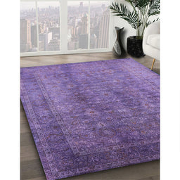 Machine Washable Industrial Modern Bright Grape Purple Rug in a Family Room, wshurb1562