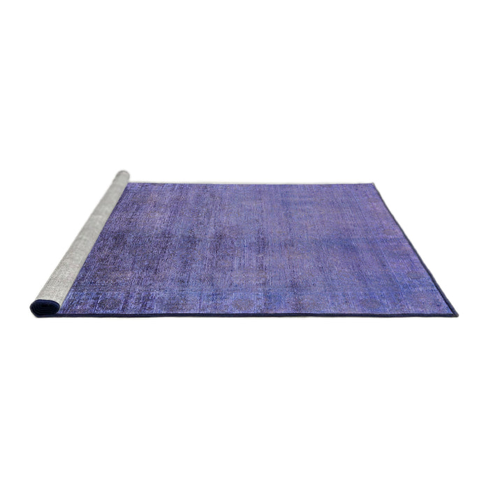 Sideview of Machine Washable Industrial Modern Purple Rug, wshurb1563