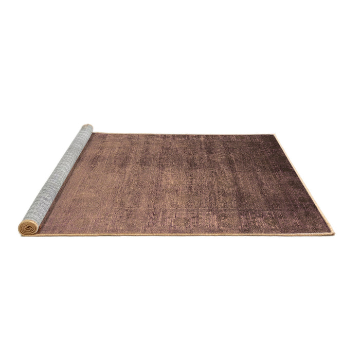 Sideview of Machine Washable Oriental Brown Industrial Rug, wshurb1563brn
