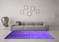 Machine Washable Oriental Purple Industrial Rug, wshurb1563pur