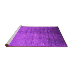 Sideview of Machine Washable Oriental Pink Industrial Rug, wshurb1563pnk
