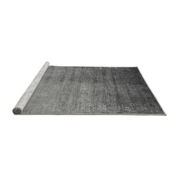 Sideview of Machine Washable Oriental Gray Industrial Rug, wshurb1563gry