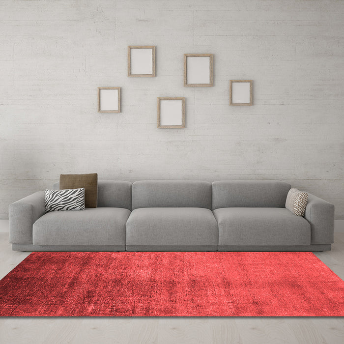 Industrial Red Washable Rugs