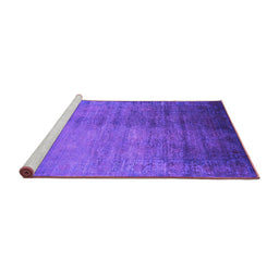 Sideview of Machine Washable Oriental Purple Industrial Area Rugs, wshurb1563pur