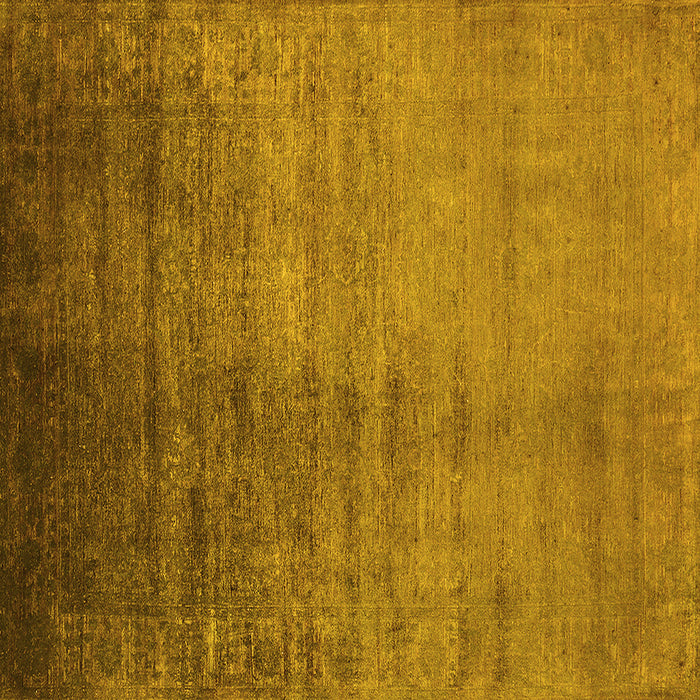 Square Machine Washable Oriental Yellow Industrial Rug, wshurb1563yw