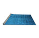 Sideview of Machine Washable Oriental Light Blue Industrial Rug, wshurb1563lblu