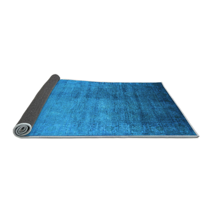 Sideview of Oriental Light Blue Industrial Rug, urb1563lblu