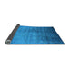 Sideview of Oriental Light Blue Industrial Rug, urb1563lblu