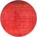 Round Machine Washable Industrial Modern Red Rug, wshurb1564