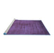 Sideview of Machine Washable Oriental Blue Industrial Rug, wshurb1564blu