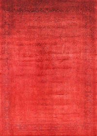 Machine Washable Industrial Modern Red Rug, wshurb1564