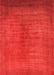 Machine Washable Industrial Modern Red Rug, wshurb1564