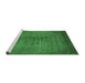 Sideview of Machine Washable Oriental Emerald Green Industrial Area Rugs, wshurb1564emgrn