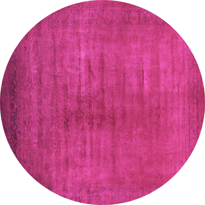 Round Oriental Purple Industrial Rug, urb1564pur
