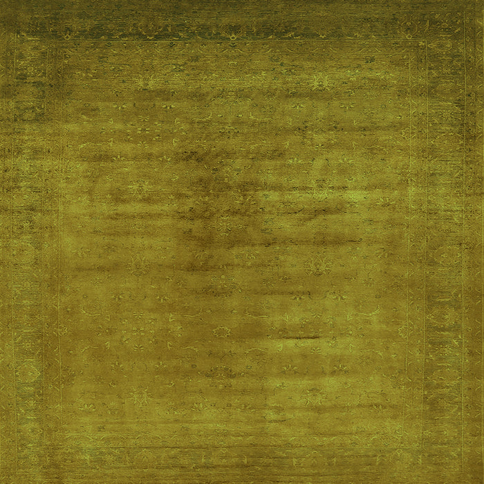 Square Oriental Green Industrial Rug, urb1564grn