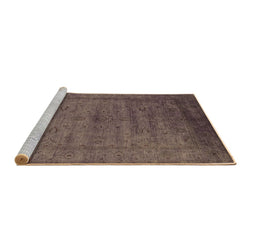 Sideview of Machine Washable Oriental Brown Industrial Rug, wshurb1565brn
