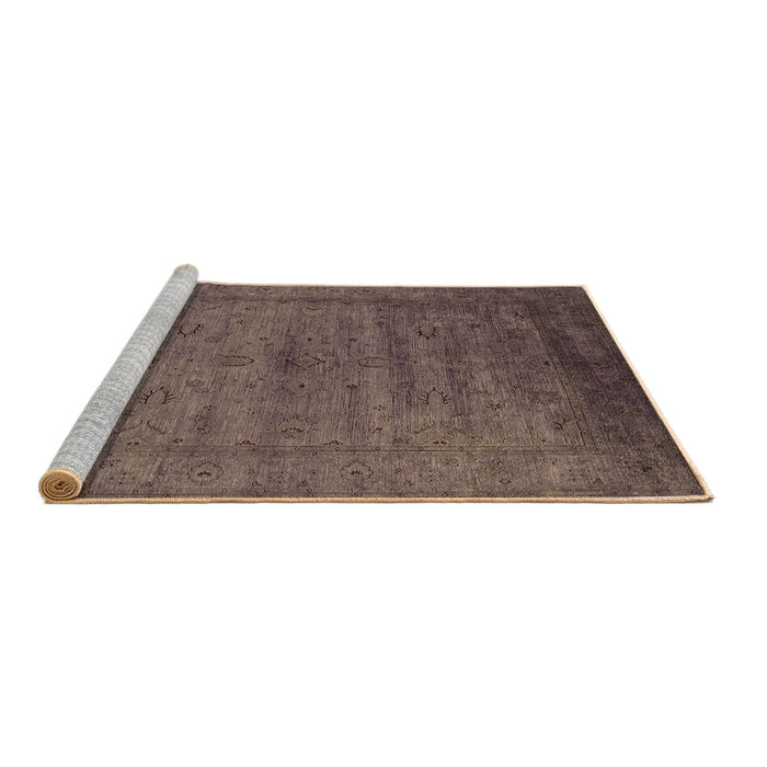 Sideview of Machine Washable Oriental Brown Industrial Rug, wshurb1565brn