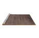 Sideview of Machine Washable Oriental Brown Industrial Rug, wshurb1565brn