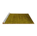 Sideview of Machine Washable Oriental Yellow Industrial Rug, wshurb1565yw