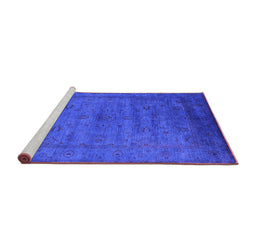 Sideview of Machine Washable Oriental Purple Industrial Area Rugs, wshurb1565pur