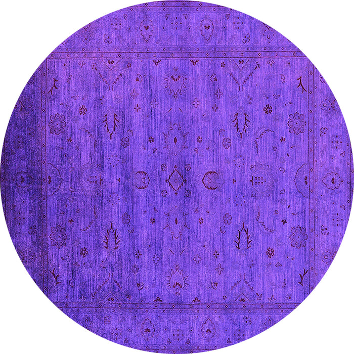 Round Oriental Pink Industrial Rug, urb1565pnk