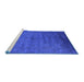 Sideview of Machine Washable Oriental Blue Industrial Rug, wshurb1565blu