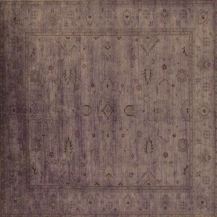 Square Oriental Brown Industrial Rug, urb1565brn