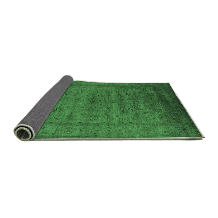 Sideview of Oriental Emerald Green Industrial Rug, urb1565emgrn