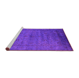 Sideview of Machine Washable Oriental Pink Industrial Rug, wshurb1565pnk