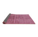 Sideview of Mid-Century Modern Pink Oriental Rug, urb1566