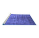 Sideview of Machine Washable Oriental Blue Industrial Rug, wshurb1566blu