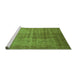 Sideview of Machine Washable Oriental Green Industrial Area Rugs, wshurb1566grn