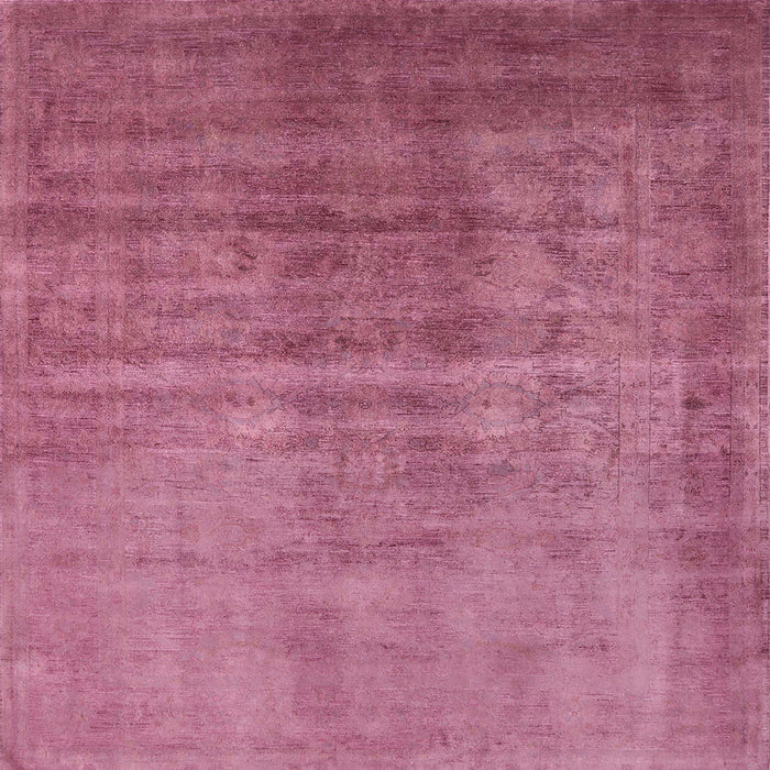Square Mid-Century Modern Pink Oriental Rug, urb1566