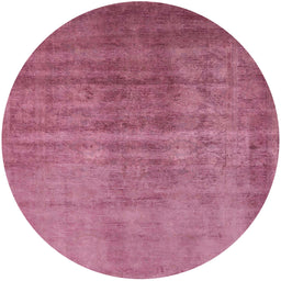 Round Machine Washable Industrial Modern Pink Rug, wshurb1566