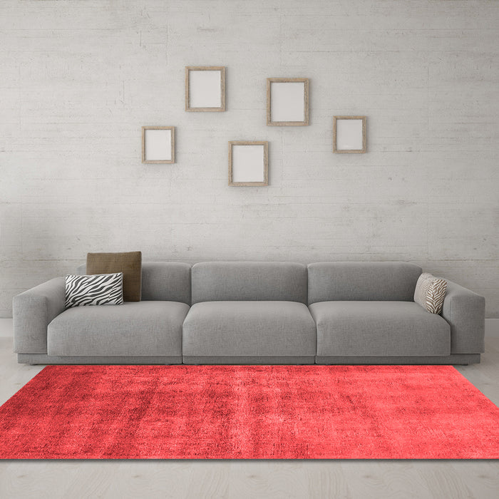 Industrial Red Washable Rugs