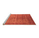 Sideview of Machine Washable Oriental Orange Industrial Area Rugs, wshurb1566org