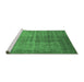 Sideview of Machine Washable Oriental Emerald Green Industrial Area Rugs, wshurb1566emgrn