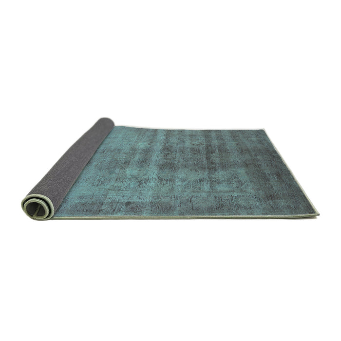 Sideview of Oriental Turquoise Industrial Rug, urb1566turq