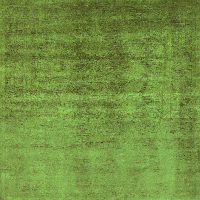 Square Oriental Green Industrial Rug, urb1566grn