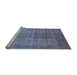 Sideview of Machine Washable Oriental Light Blue Industrial Rug, wshurb1566lblu