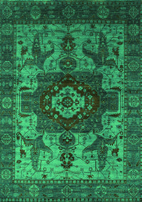 Oriental Green Industrial Rug, urb1567grn