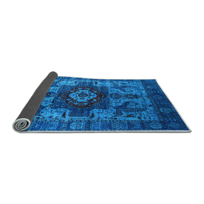 Sideview of Oriental Light Blue Industrial Rug, urb1567lblu