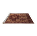 Sideview of Machine Washable Oriental Orange Industrial Area Rugs, wshurb1567org