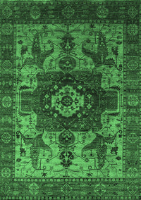 Oriental Emerald Green Industrial Rug, urb1567emgrn