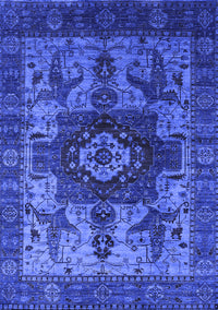 Oriental Blue Industrial Rug, urb1567blu