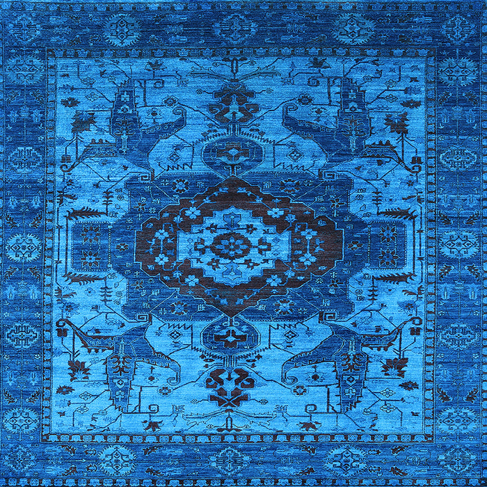 Square Oriental Light Blue Industrial Rug, urb1567lblu