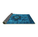 Sideview of Oriental Turquoise Industrial Rug, urb1567turq